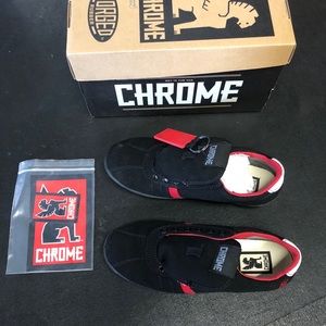 NEW Chrome Timur Blk/Red Forged rubber bike shoes